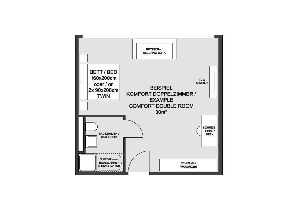 Comfort Doppel-/Zweibettzimmer