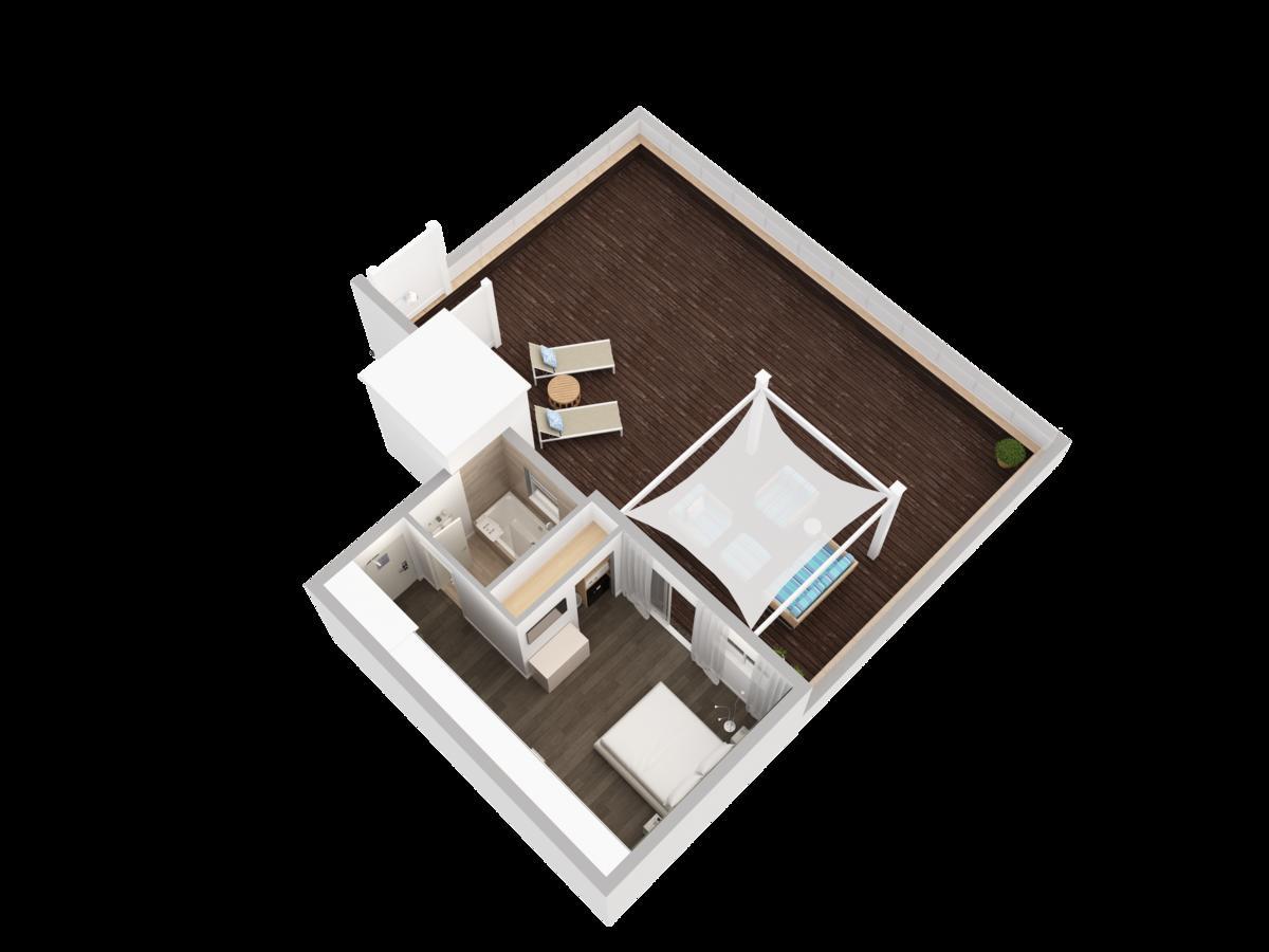 Quarto King com Terraço - Frente ao Mar