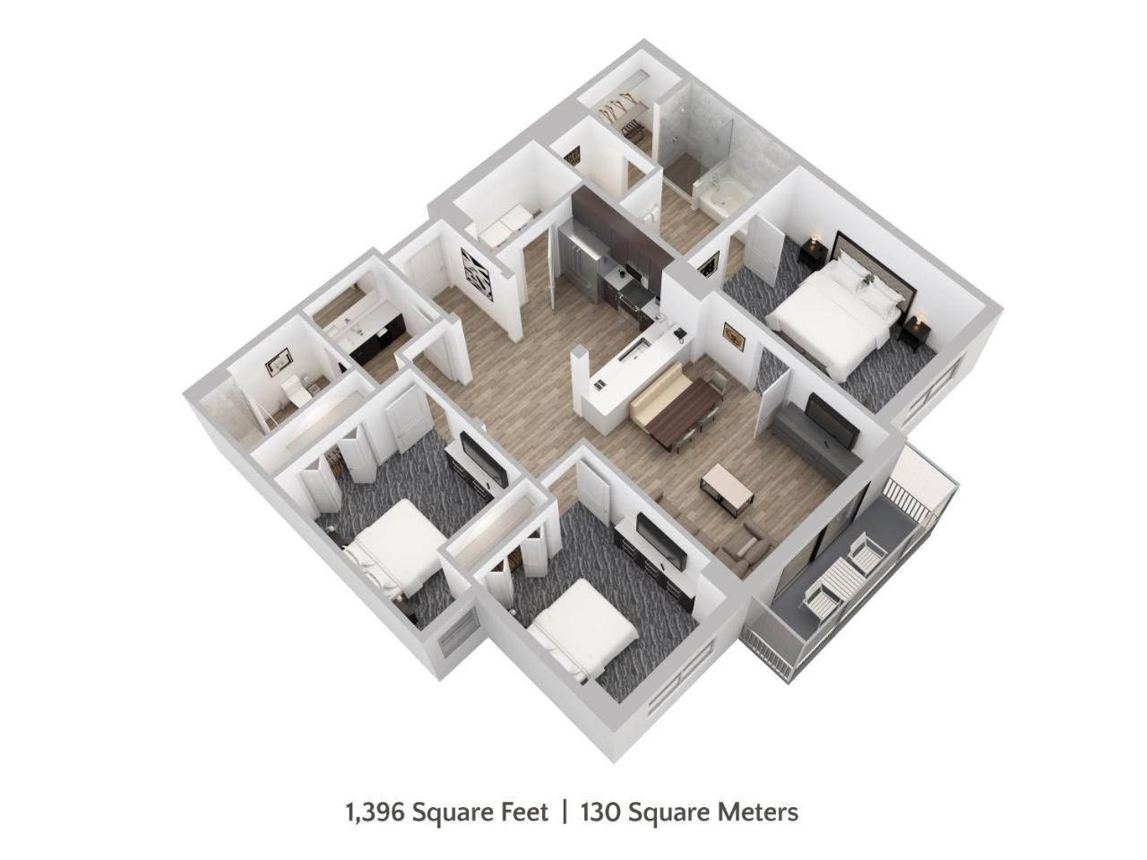 Three-Bedroom Two Bath Condo Water Park Access