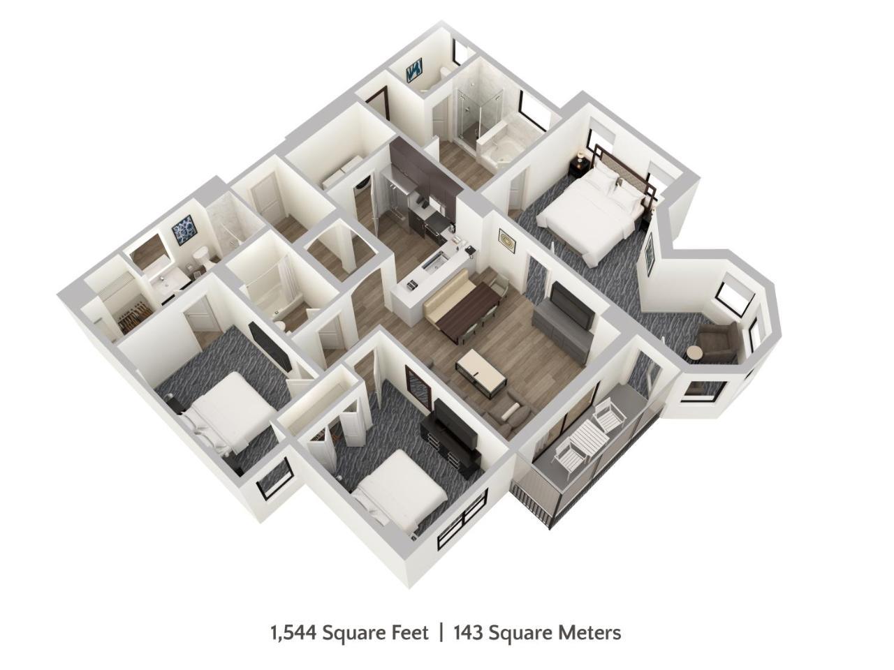 Three-Bedroom Three Bath Condo Water Park Access