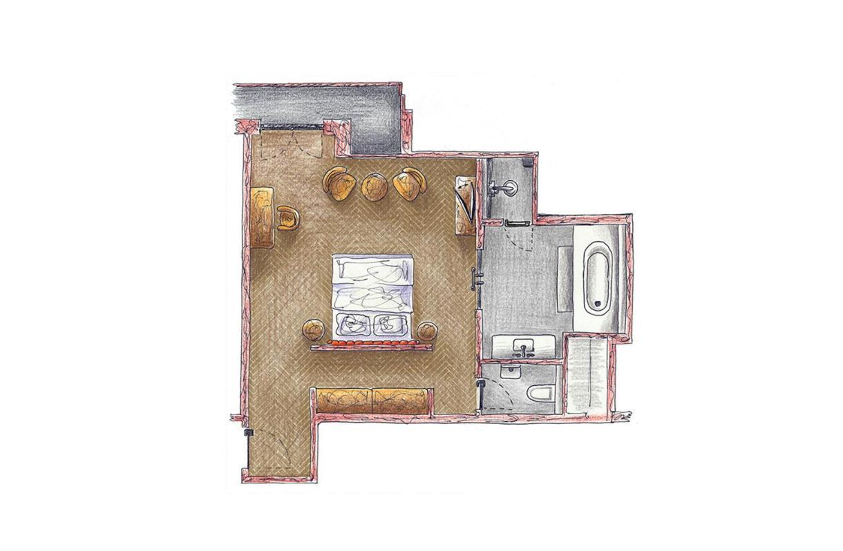 Familiensuite mit Gartenblick