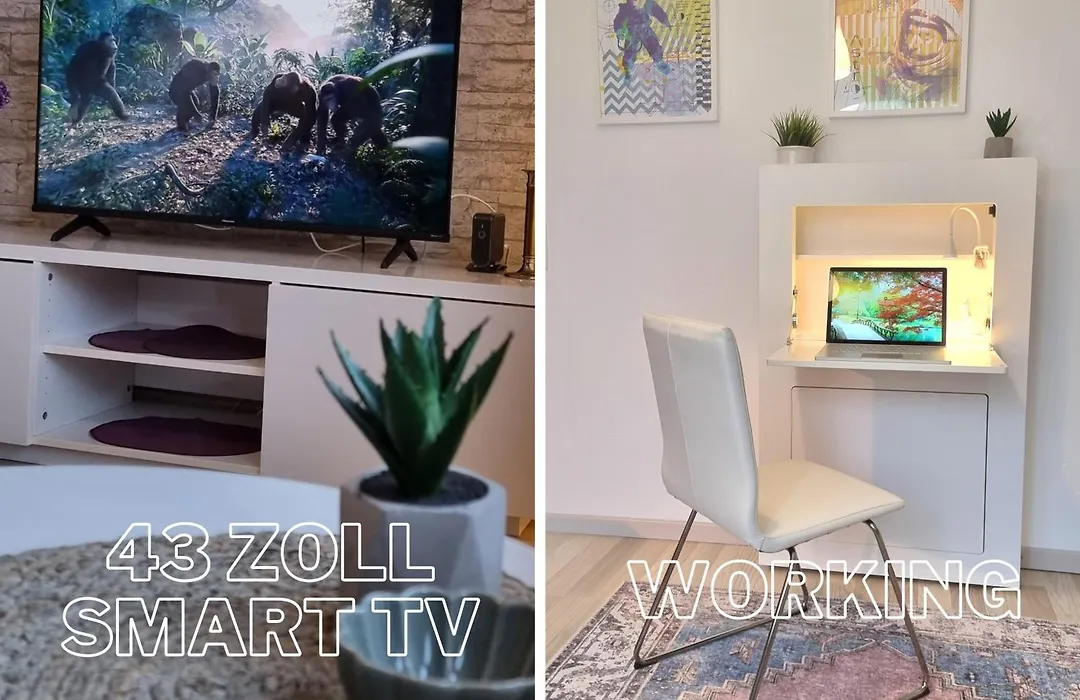 STAYaWHILE Apartment COMFORT nähe Herzzentrum, Bali Therme, Kurpark GOP, free Parking, Netflix, Boxspringbett, neues Duschbad-1